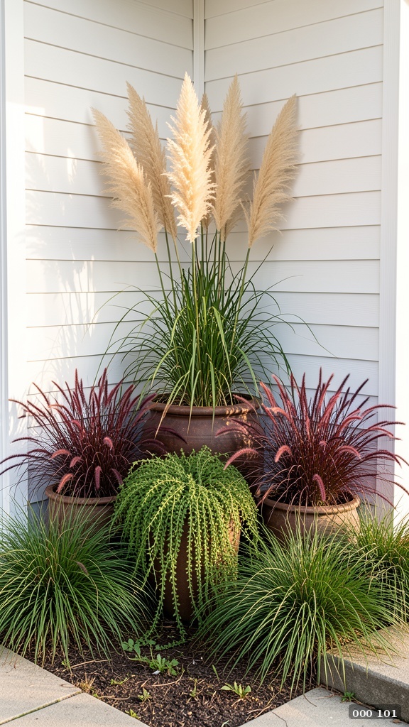Corner grass cluster