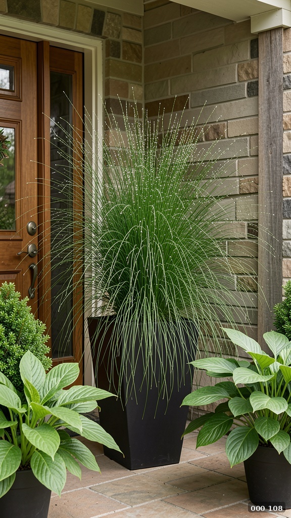 Tall grass specimen pot