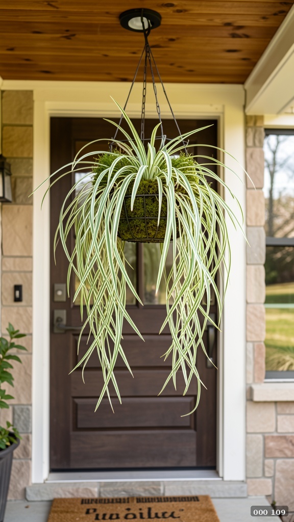 Hanging grass basket