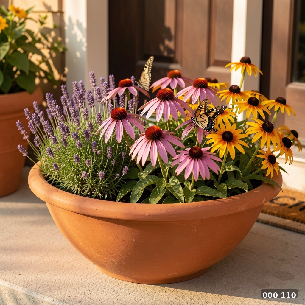 Coneflower pollinator bowl