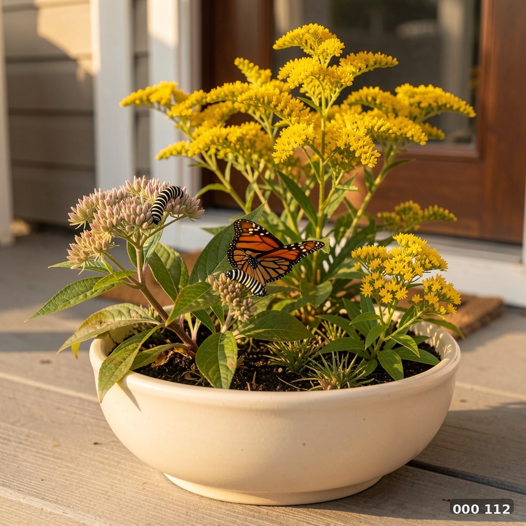 Milkweed monarch bowl