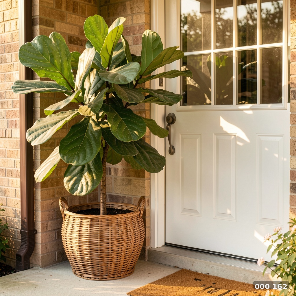 Fiddle-leaf fig floor planter