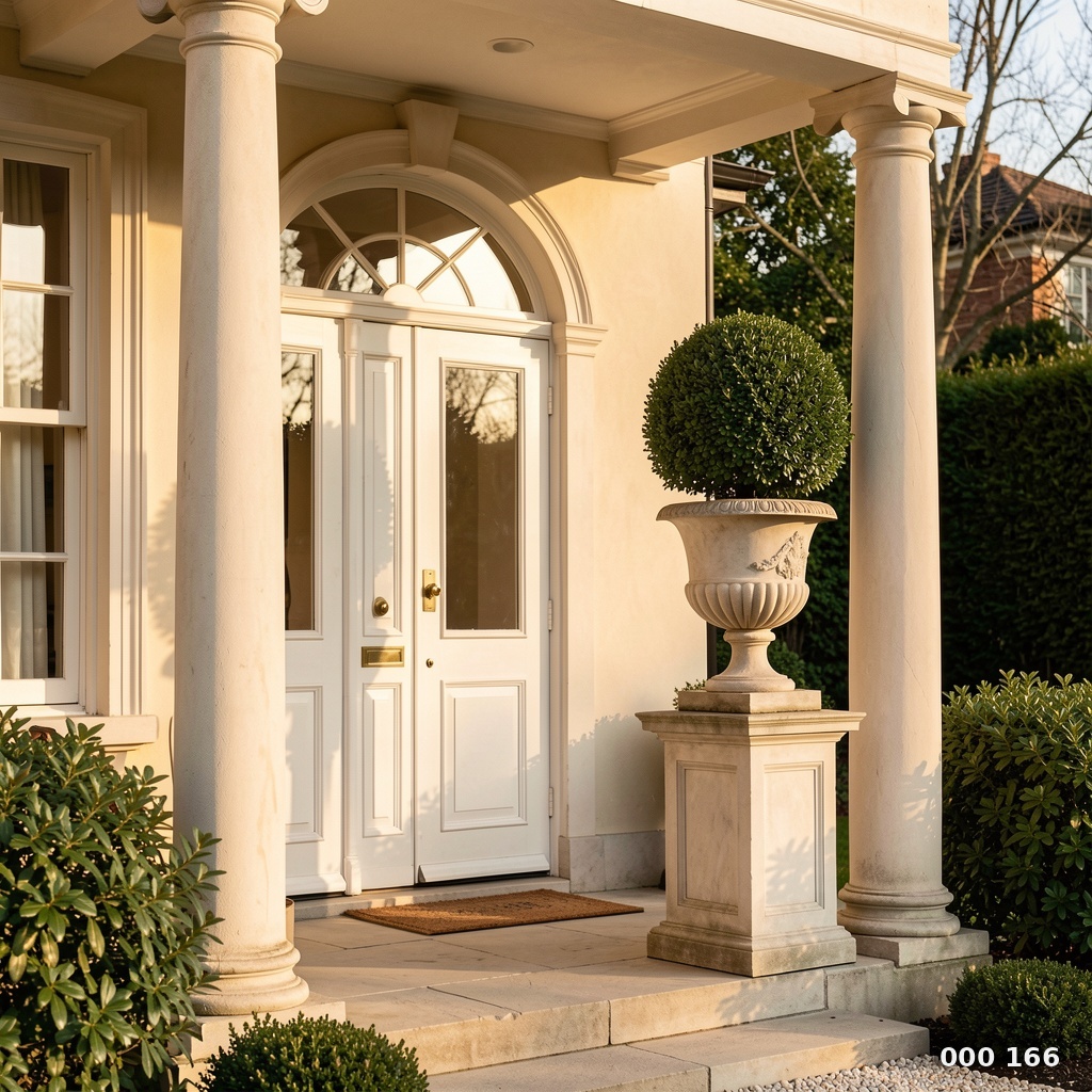Classical single statement porch