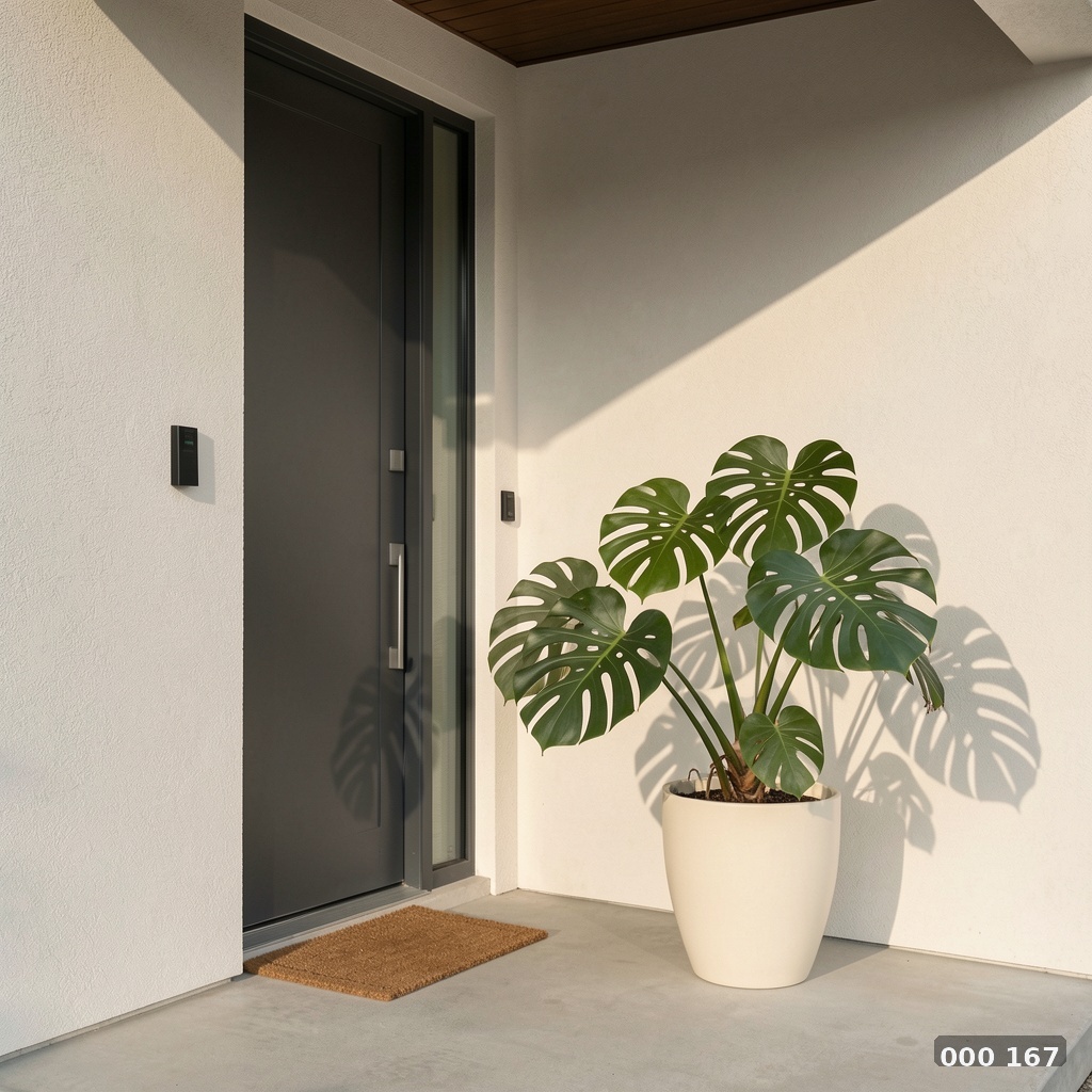 Modern statement plant porch