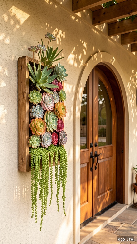 Rustic wooden succulent frame