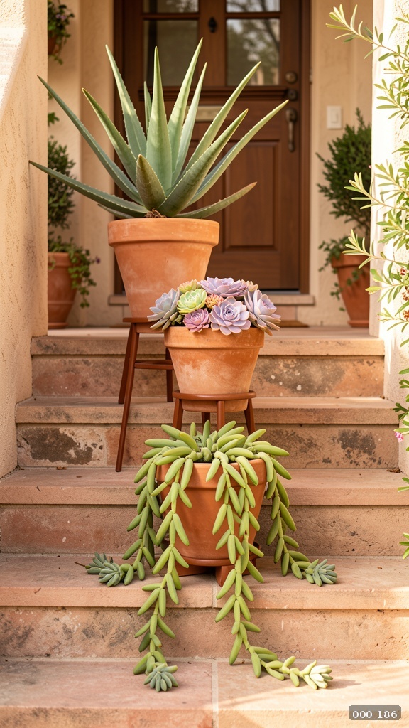 Staircase pot cascade