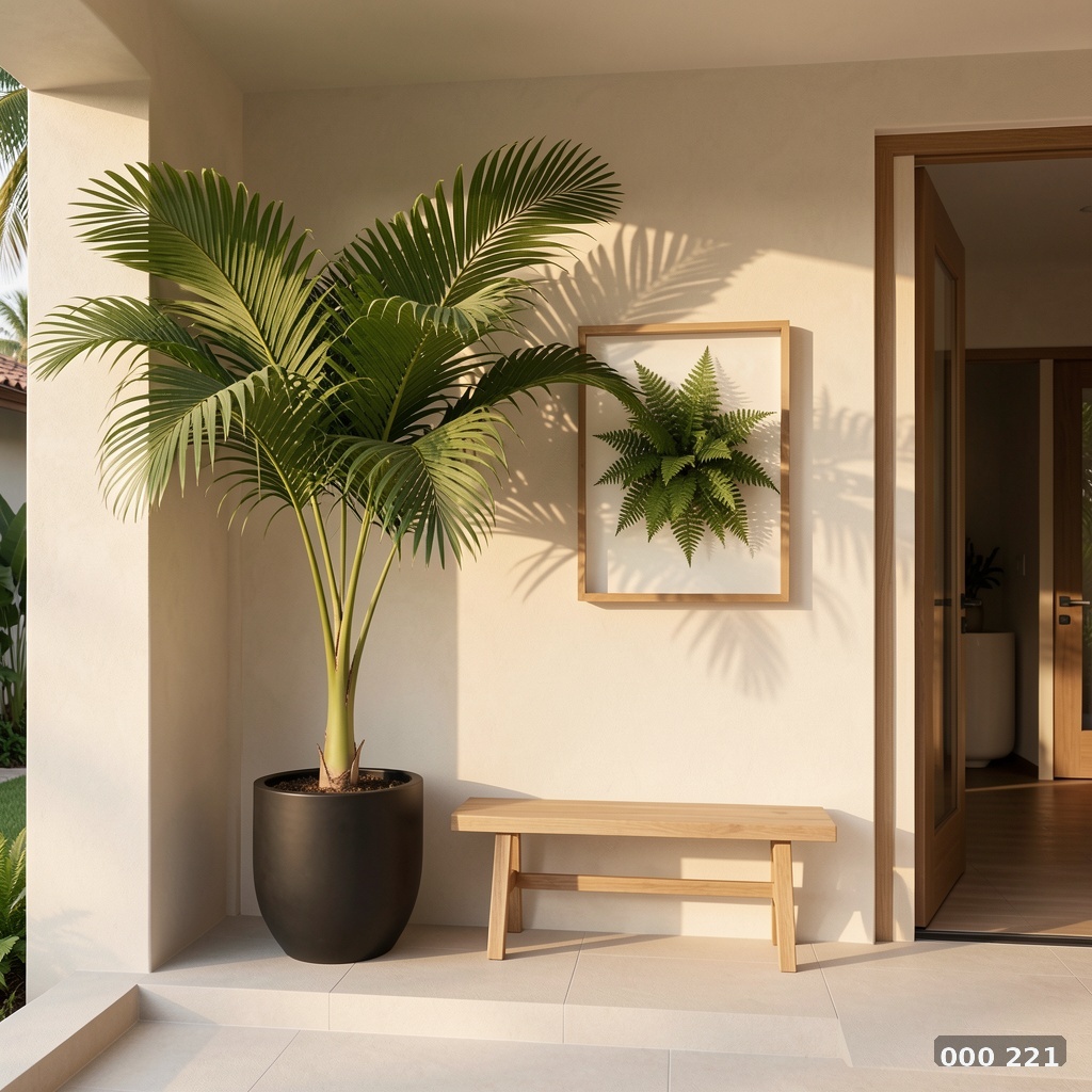 Modern minimalist tropical porch