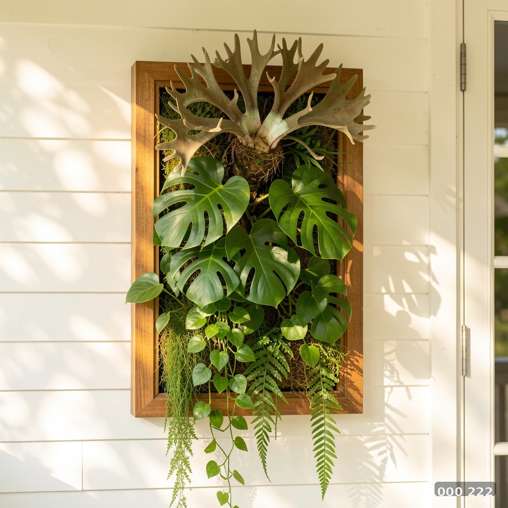 Wall-mounted tropical frame